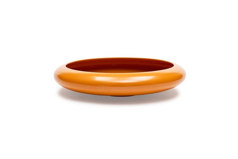 Fatboy Oloha Bowl with Rechargeable Lamp | Multifunctional | Lamp: ABS and silicone | Shade: Steel | Suitable for Indoor & Outdoor Use | Stepless dimmable | (37.5 x 8.2 cm) Large, Sunny Orange - Image 4